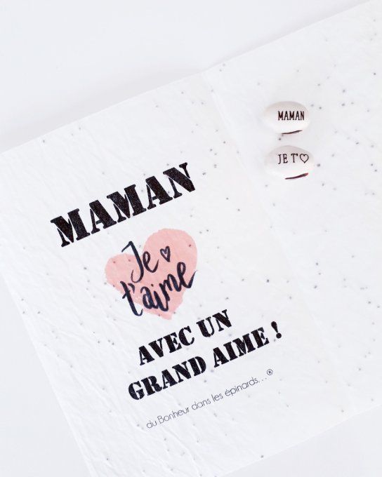 DUO MAGIQUE  MAMAN CARTE A PLANTER + GRAINE A PLANTER -F26