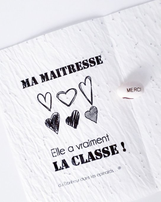 DUO MAGIQUE CARTE A PLANTER + GRAINE A PLANTER- MAITRESSE - D06
