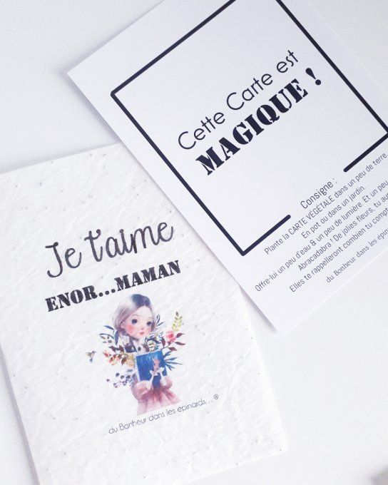 CARTE MAGIQUE A PLANTER - ENOR...MAMAN - N14