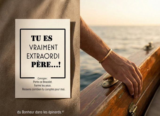 CARTE EXTRAORDI PERE + BRACELET JONC - F03 