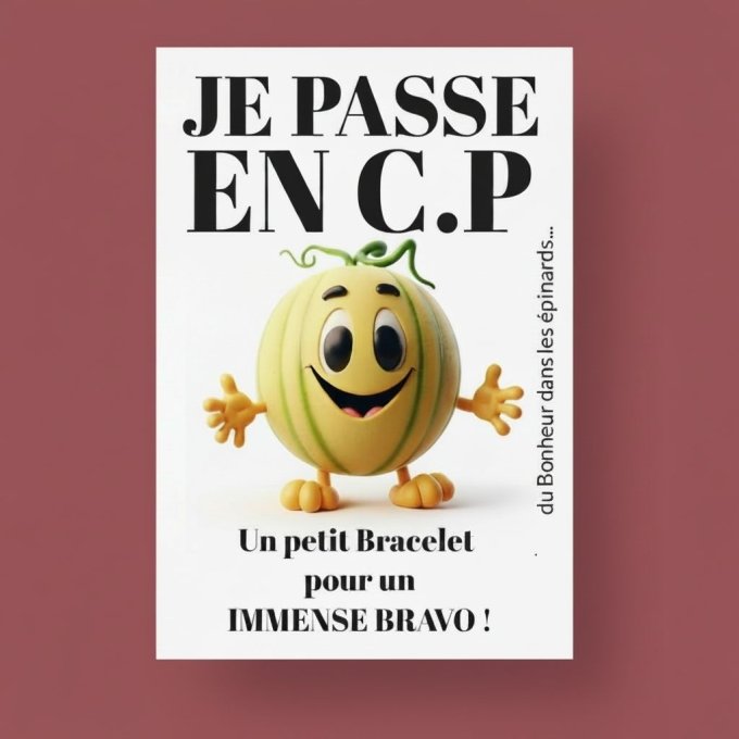 CARTE + LE BRACELET PASSAGE MULTICOLORE - DE LA MATERNELLE A LA 6IEME  