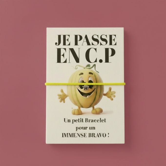 CARTE + LE BRACELET DE REUSSITE - IMPERDABLE -  ETOILE - 19 couleurs