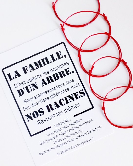 CARTE LA FAMILLE  + 2 à 10 BRACELETS - F36