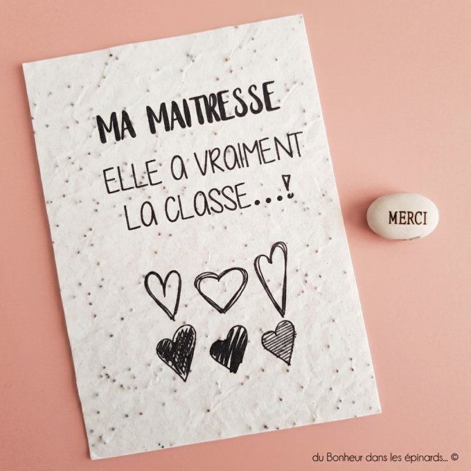 DUO MAGIQUE CARTE A PLANTER + GRAINE A PLANTER - MAITRESSE 
