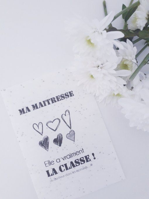 CARTE A PLANTER - MAITRESSE