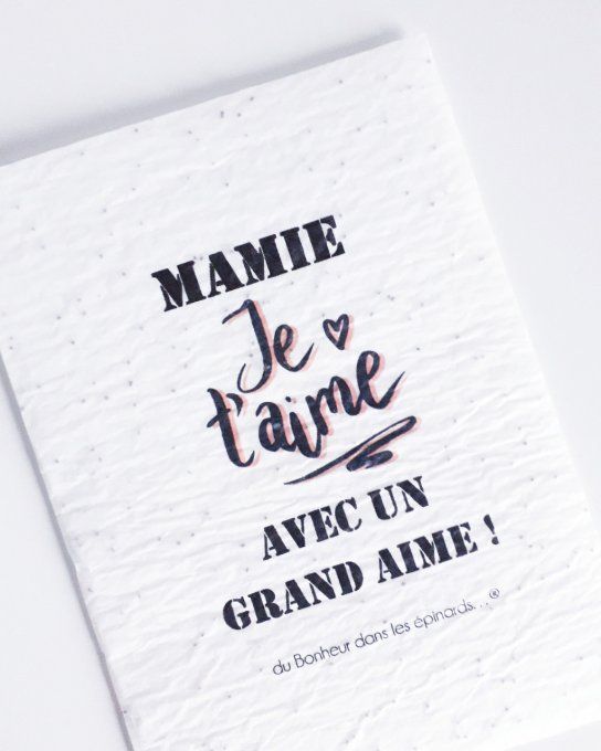 CARTE MAGIQUE A PLANTER - AVEC UN GRAND AIME - N19