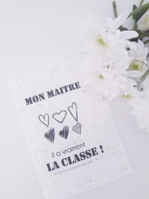 CARTE A PLANTER - MAITRE