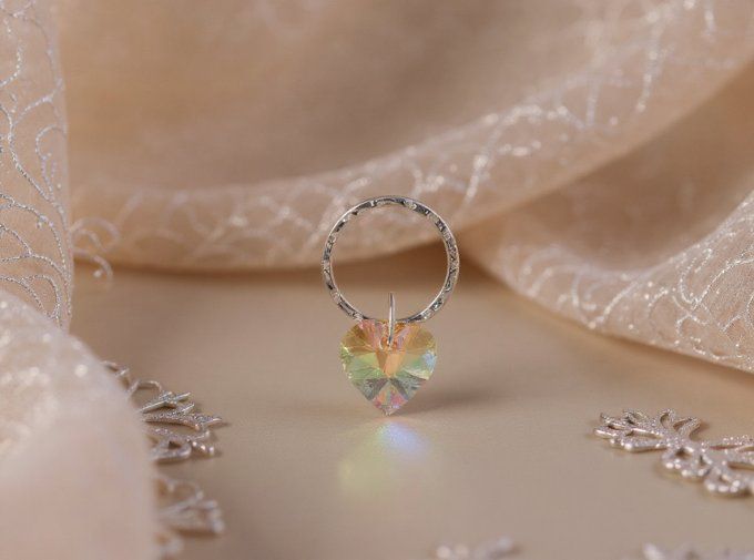 CARTE P'TIT BISOU DE POCHE + MINI PORTE CLES CRISTAL - S28