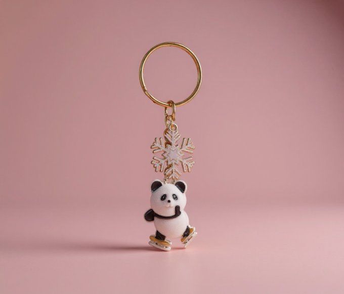 CARTE P'TIT BISOU DE POCHE + MINI PORTE CLES PANDA - S28