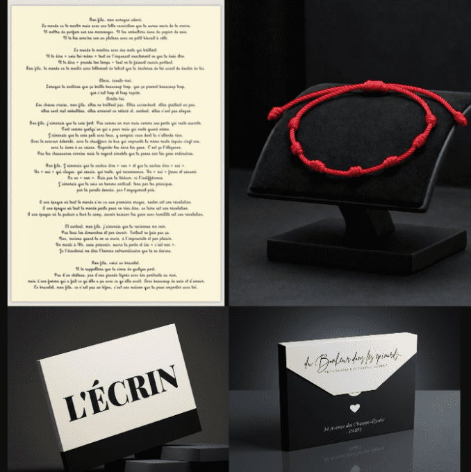 COFFRET LETTRE A MON FILS