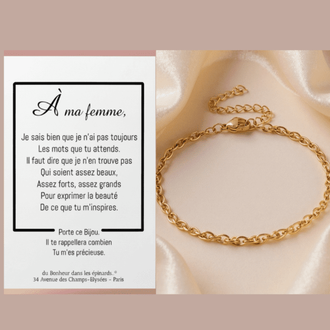 COFFRET A MA FEMME - Doré ou argenté