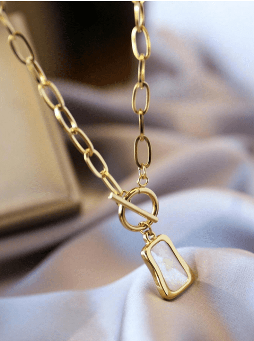CARTE SELF-GIFT + COLLIER CHAINE DORE - MARS - D14 