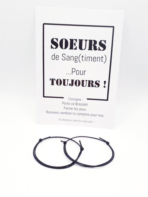 CARTE + 2 BRACELETS PERMANENTS - SOEURS DE SANG TIMENT - S03