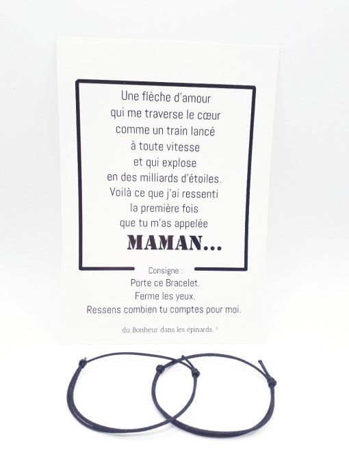 CARTE UNE FLECHE D'AMOUR +2 BRACELETS PERMANENTS - F12