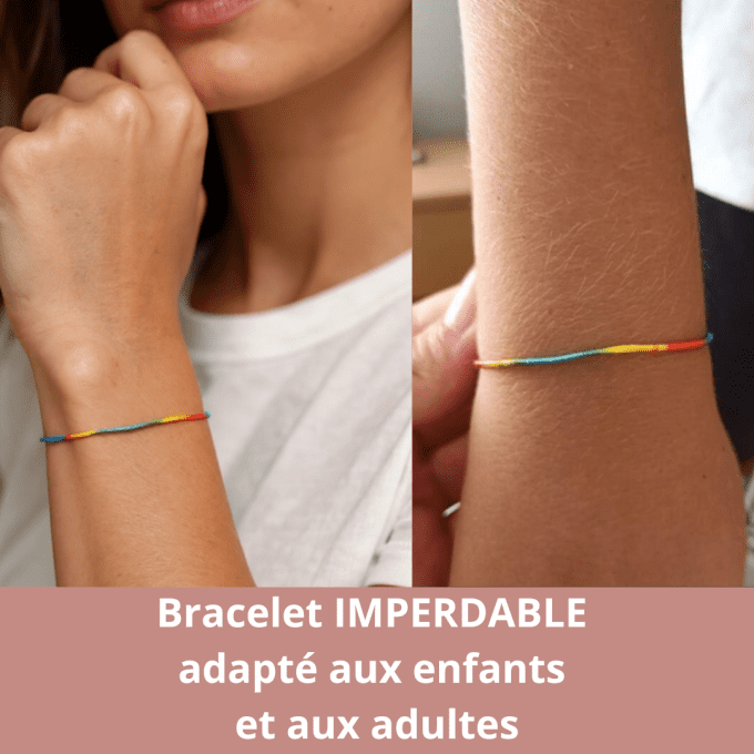 CARTE + LE BRACELET IMPERDABLE - MON ENFANT (de 1 à 10 Bracelets) - D13